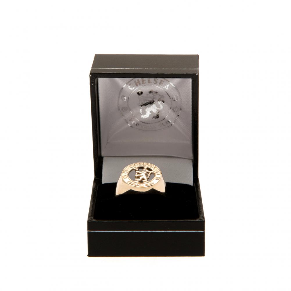 Chelsea FC 9ct Gold Crest Ring Large