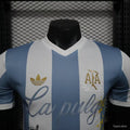 Player Version 2025 Argentina Blue with Messi Celebration Print Jersey
