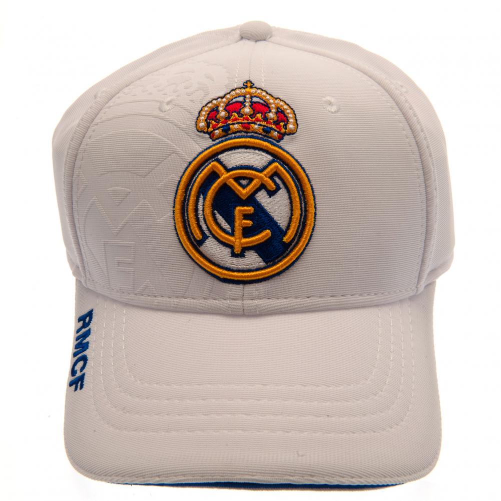 Real Madrid CF White Debossed Cap