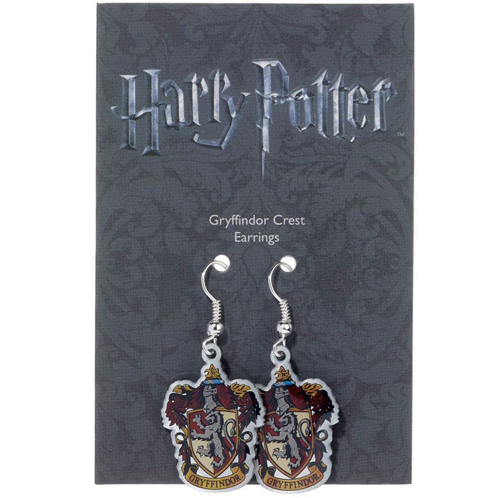 Harry Potter Silver Plated Gryffindor Hook Earrings