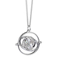 Harry Potter Sterling Silver Time Turner Crystal Necklace