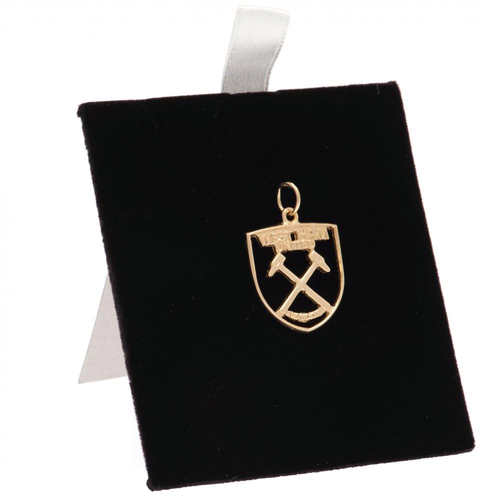 West Ham United FC 9ct Gold Pendant Crest