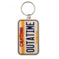 Back To The Future License Plate PVC Keyring