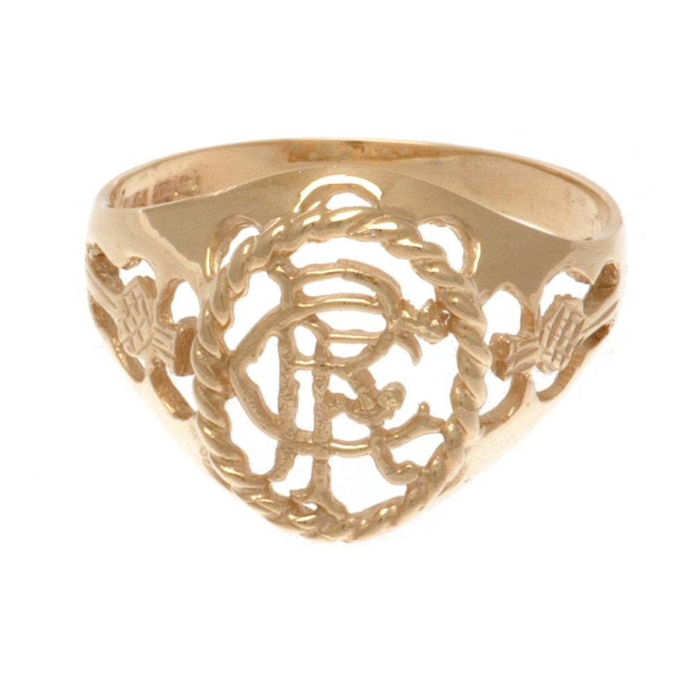 Rangers FC 9ct Gold Crest Ring Medium