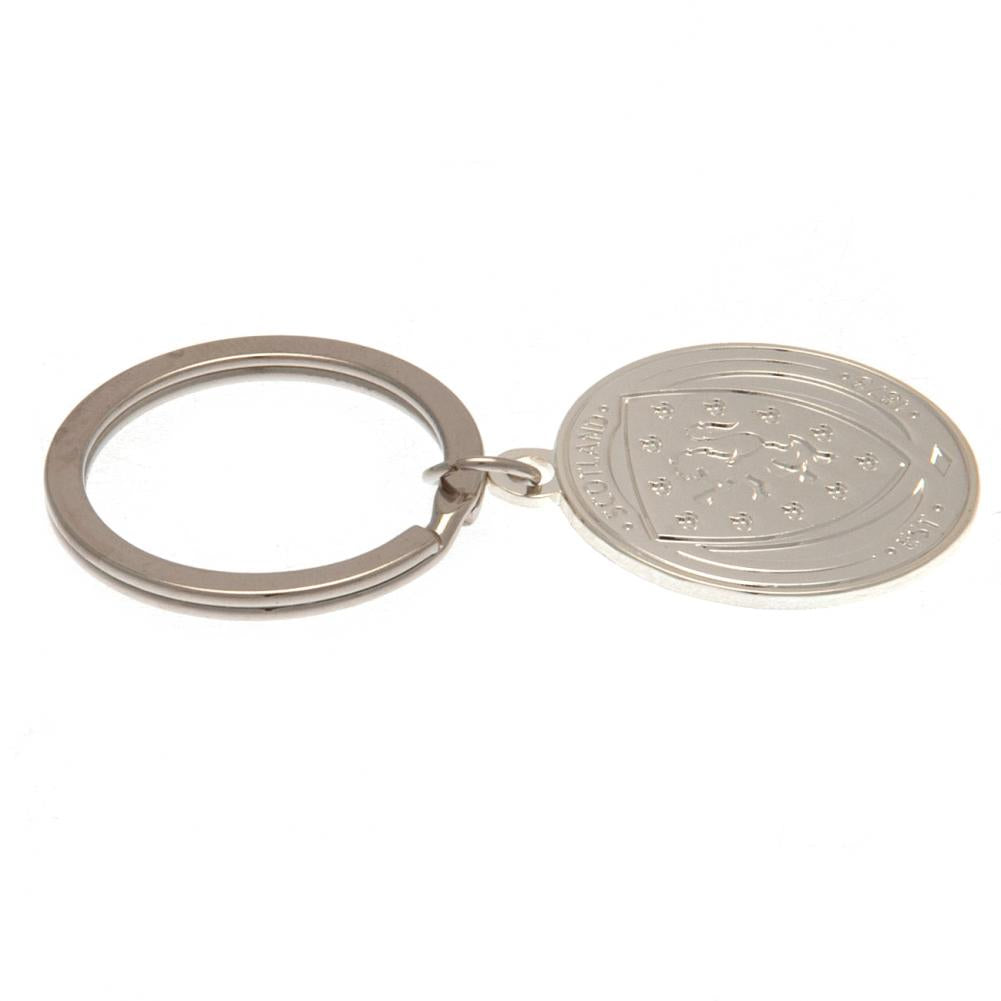 Scottish FA Silver Plated Crest Keyring