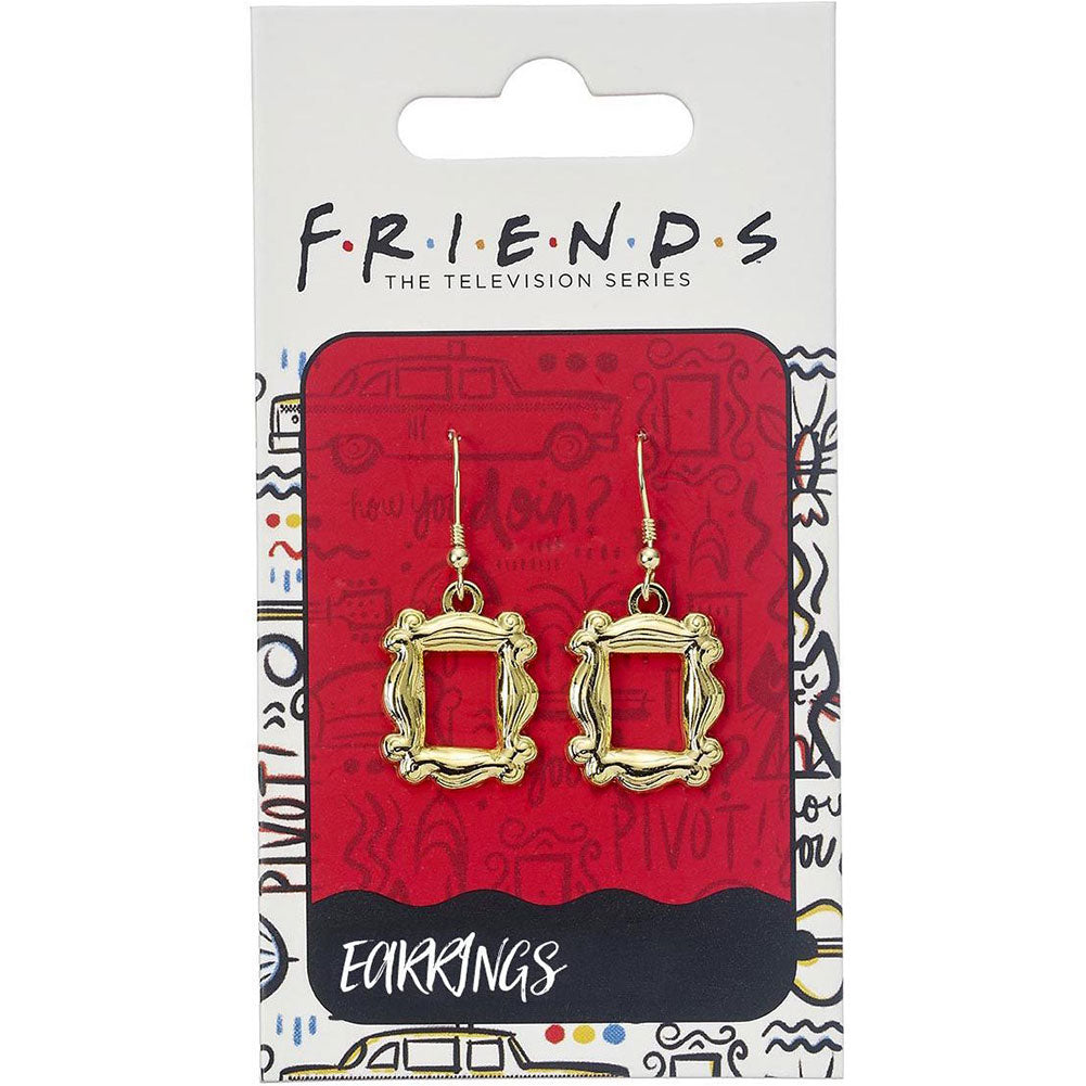 Friends Gold Plated Frame Hook Earrings