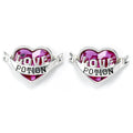 Harry Potter Sterling Silver Love Potion Crystal Stud Earrings