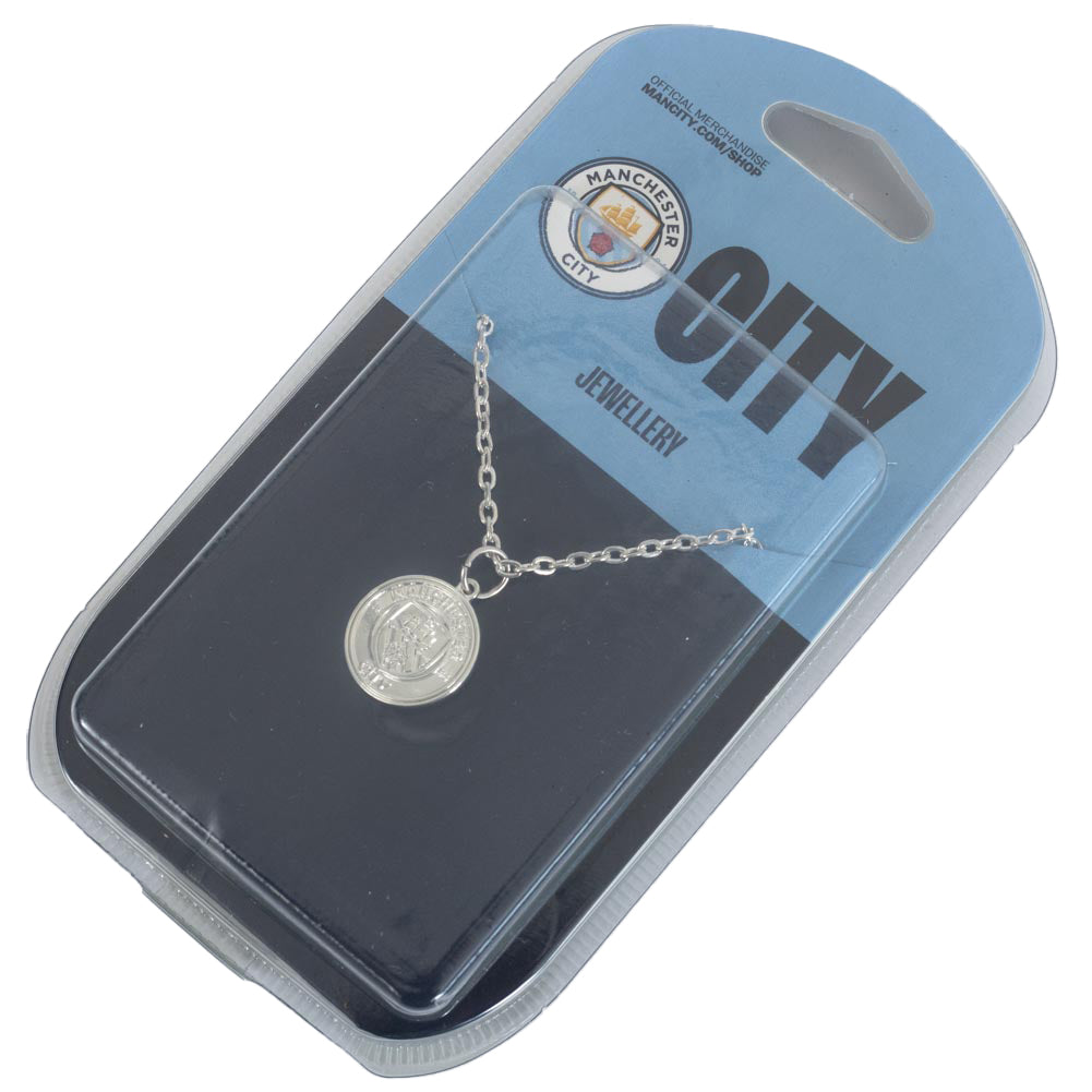Manchester City FC Silver Plated Pendant & Chain