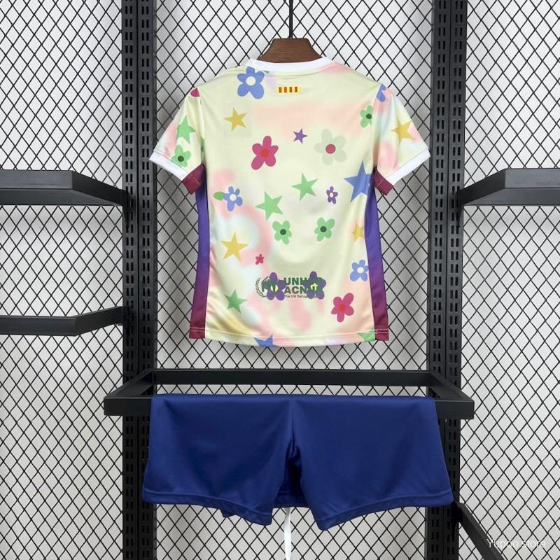 2025/26 Kids Barcelona Flower Special Edition Jersey