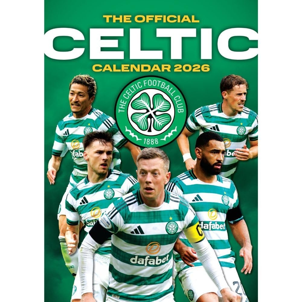 2026 Calendar Celtic FC Month to View A3 Football Calendar Official Product