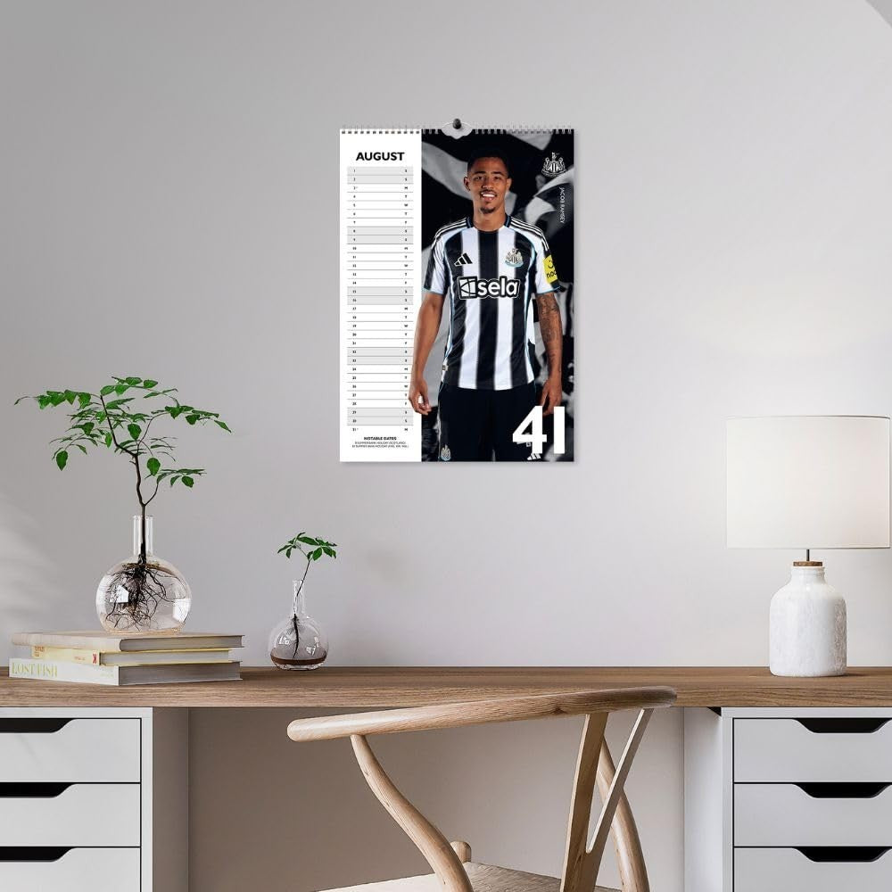Newcastle United FC A3 Calendar 2026, Birthday, Christmas Gift Official Product