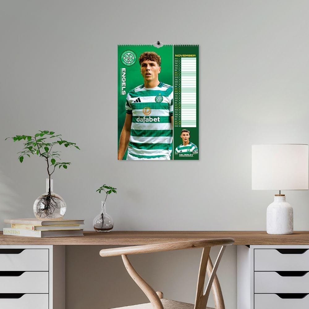 2026 Calendar Celtic FC Month to View A3 Football Calendar Official Product