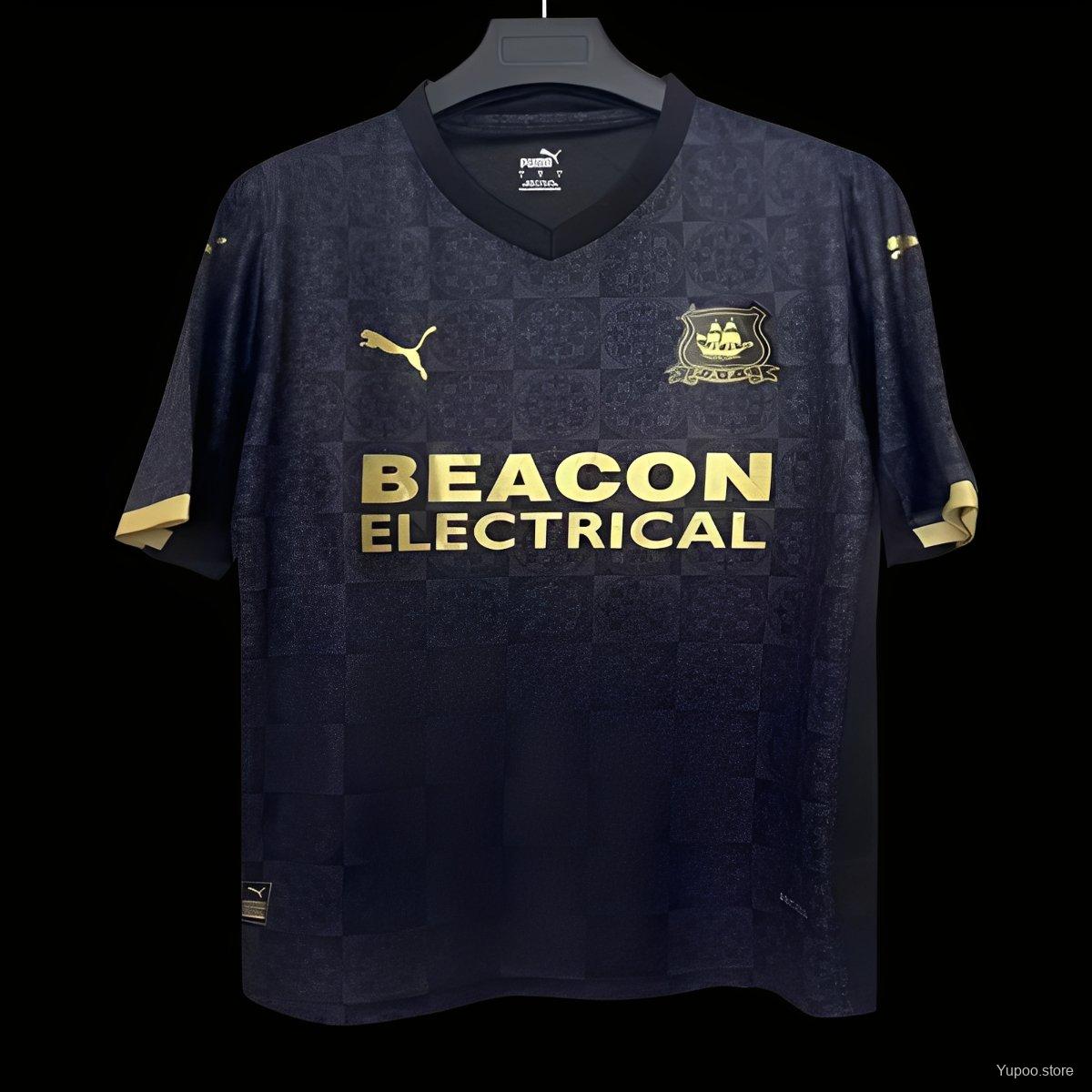 25/26 Plymouth Argyle Away BLACK Jersey32025-08-21