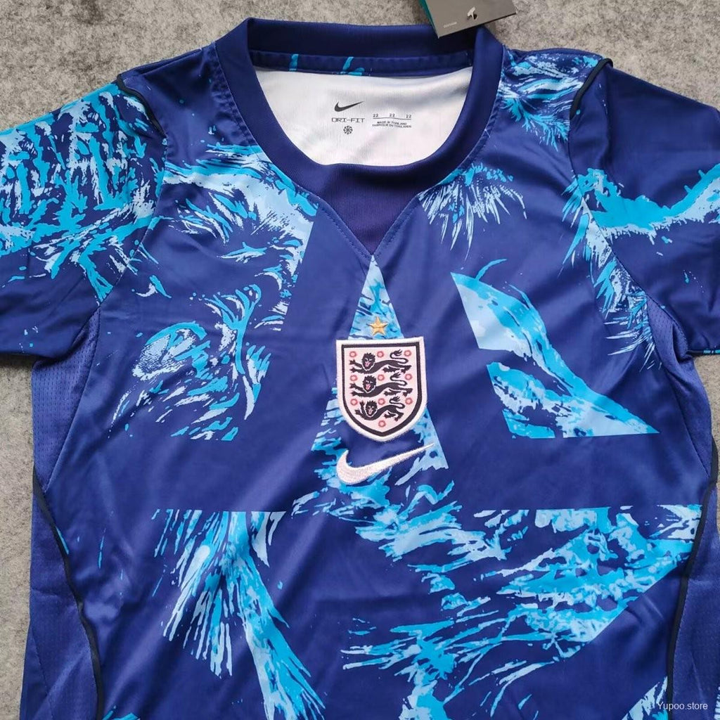 2026 Kids England Goalkeeper Blue Jersey