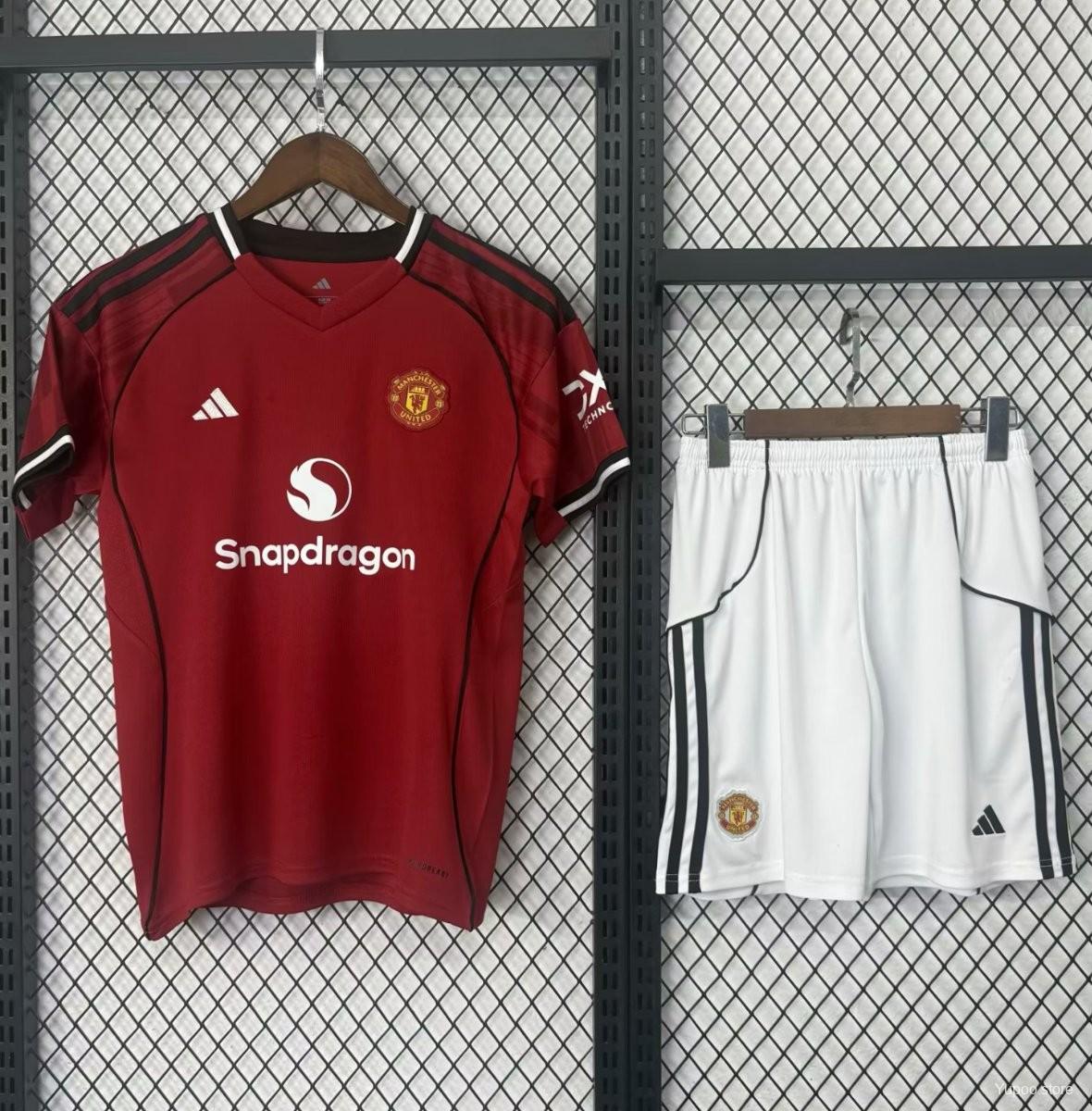 25/26 Kids Manchester United Home Jersey22025-05-28