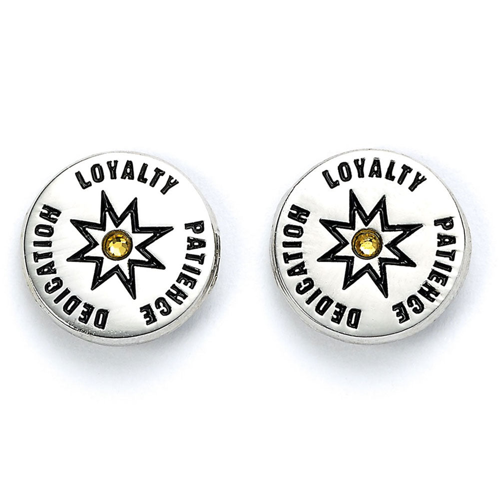 Harry Potter Silver Plated Hufflepuff Stud Earring Set