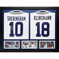 Tottenham Hotspur FC 1994 Klinsmann & Sheringham Signed Shirts (Dual Framed)