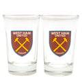West Ham United FC 2pk Shot Glass Set
