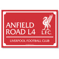 Liverpool FC Landscape LED Street Sign