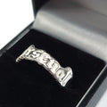 Arsenal FC Sterling Silver Text Ring - U