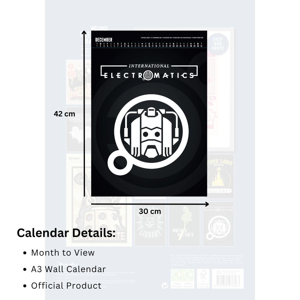 Doctor Who Classic Edition Deluxe Calendar 2026
