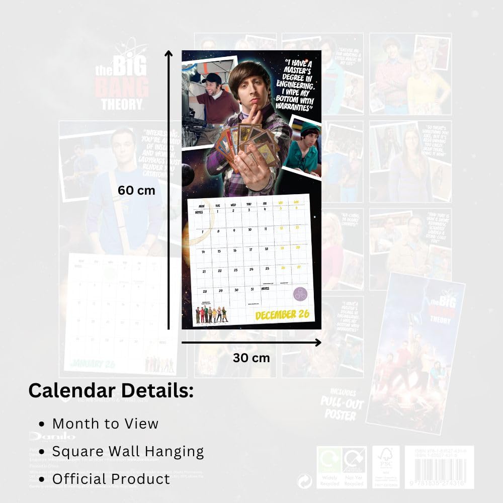 The Big Bang Theory Square Calendar 2026