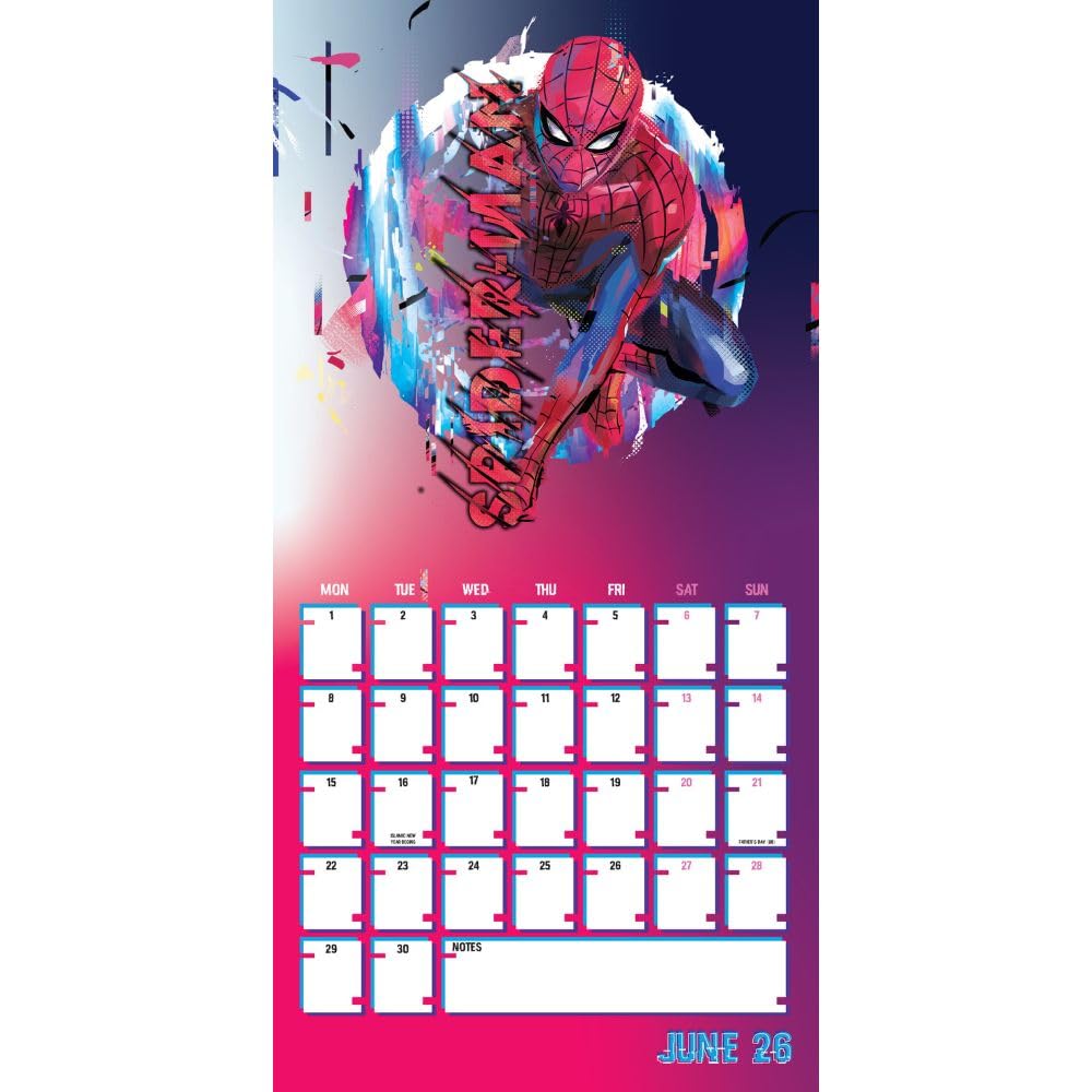 Spider-Man Square Calendar 2026