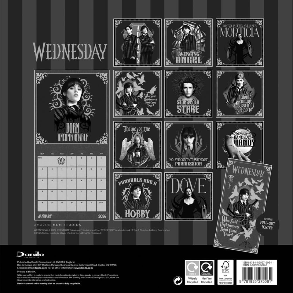 Wednesday Square Calendar 2026