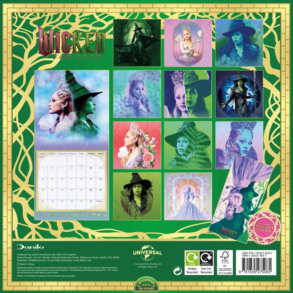 Wicked Square Calendar 2026