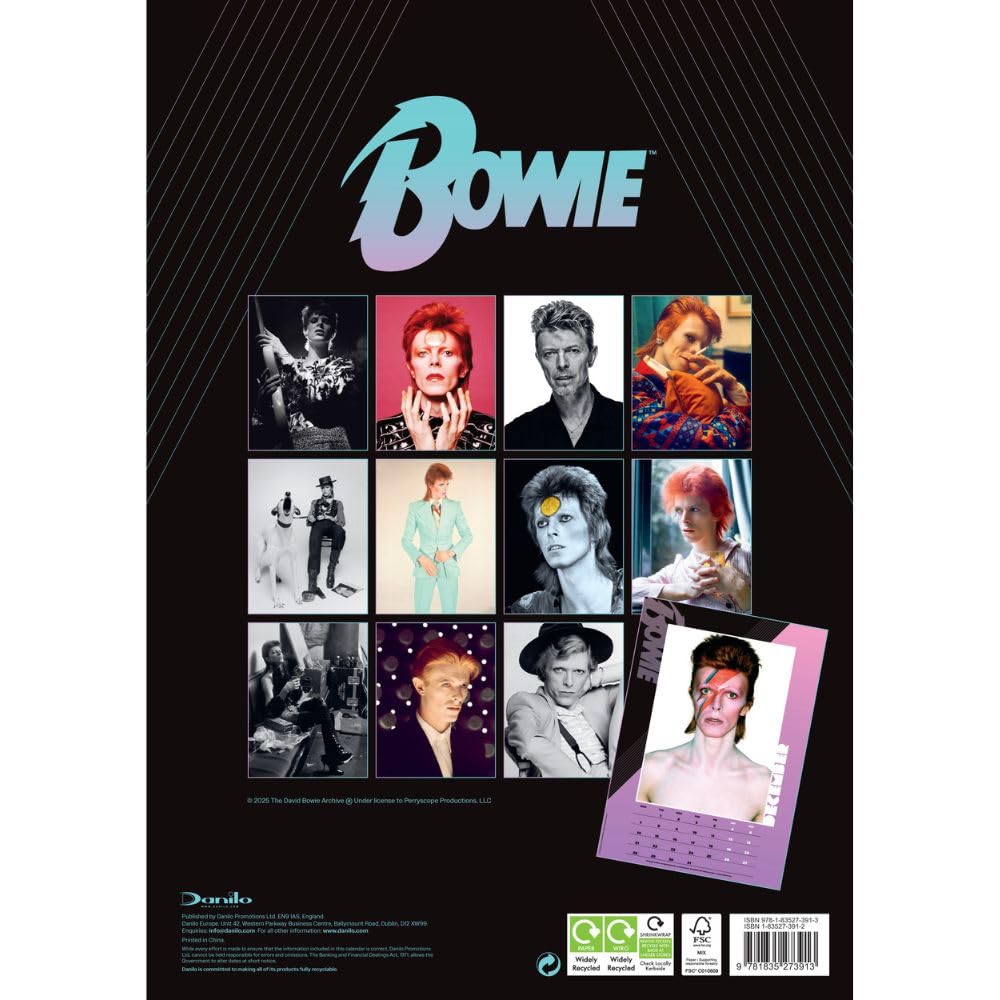 David Bowie A3 Calendar 2026