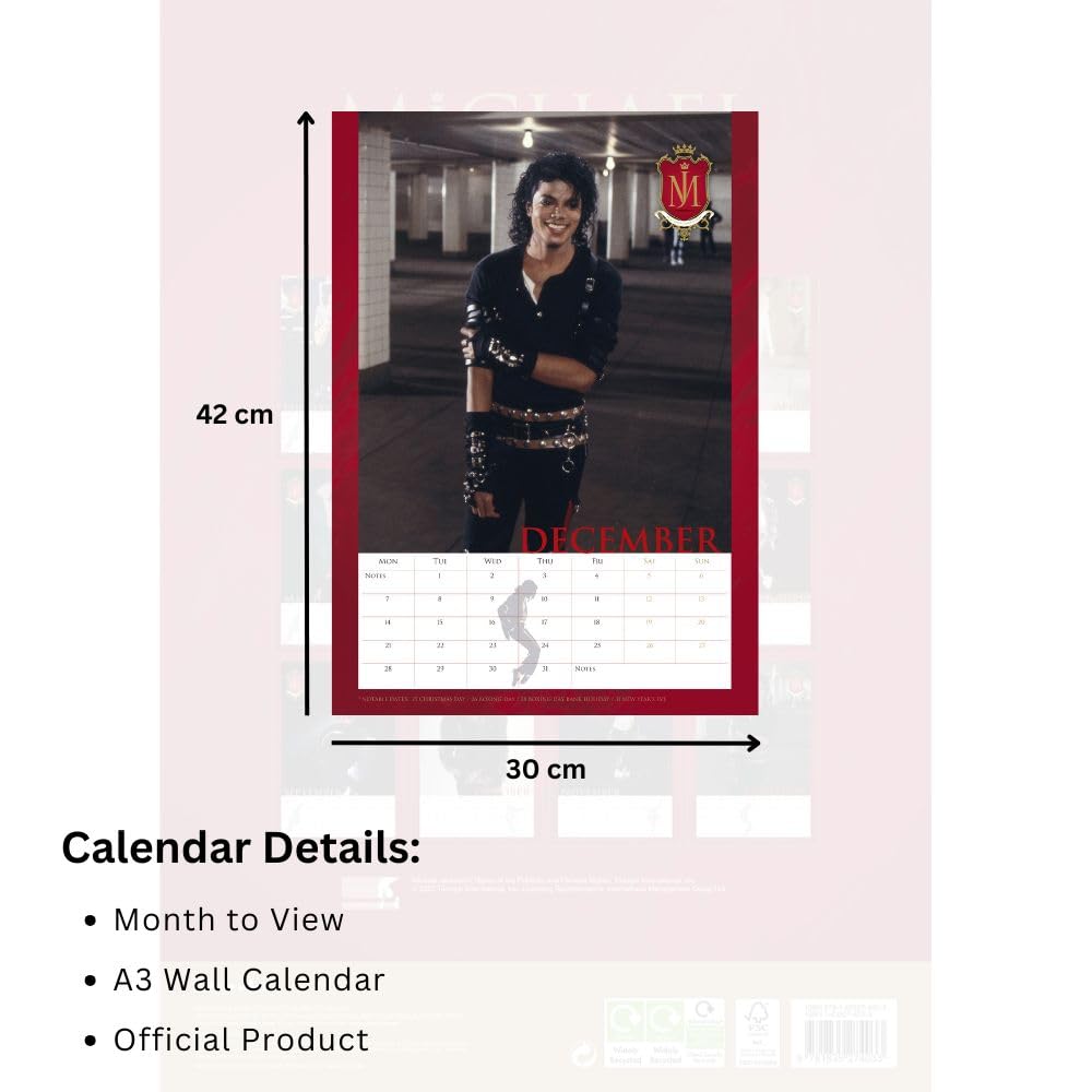 Michael Jackson A3 Calendar 2026