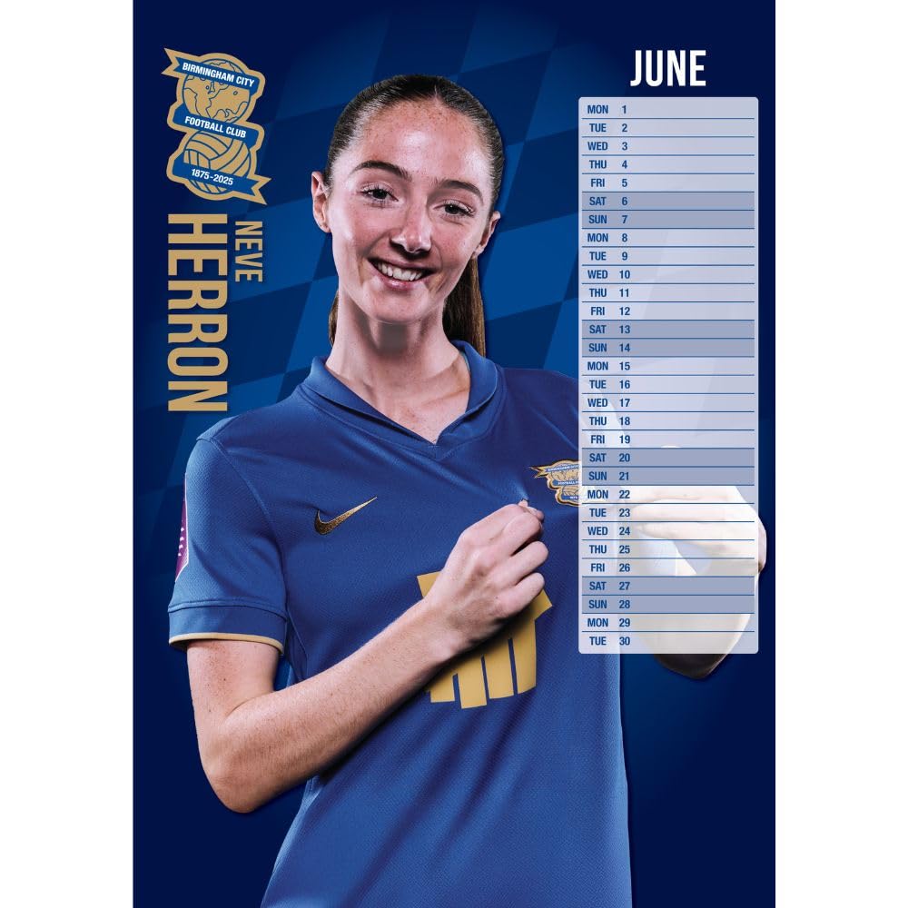 Birmingham City FC A3 Calendar 2026