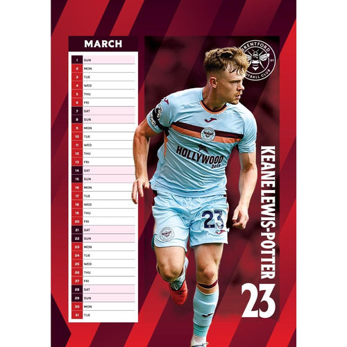 Brentford FC A3 Calendar 2026