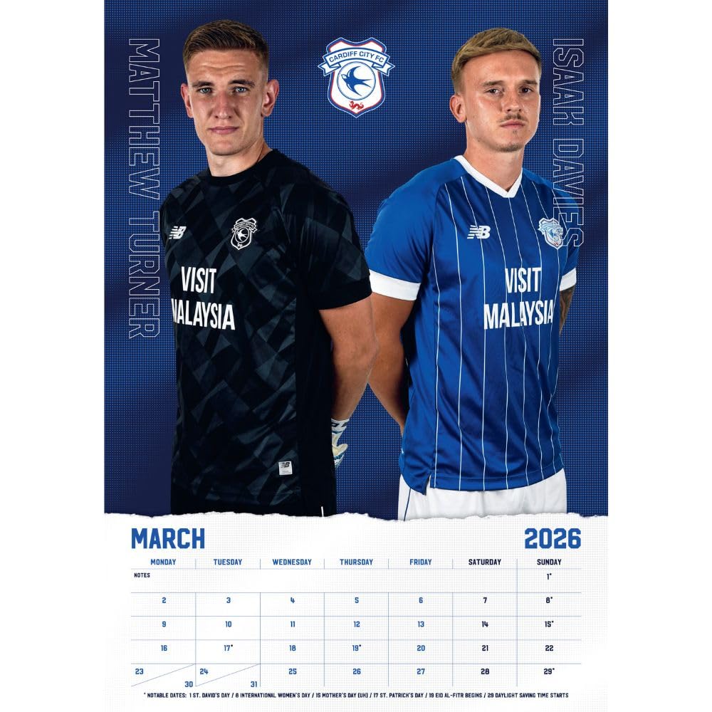 Cardiff City FC A3 Calendar 2026
