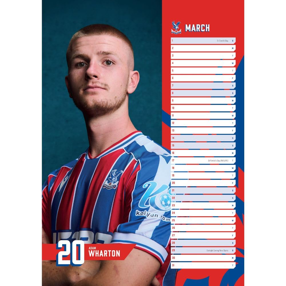 Crystal Palace FC A3 Calendar 2026