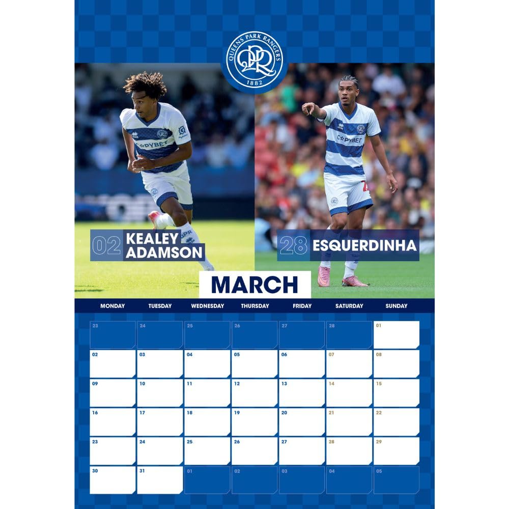 Queens Park Rangers FC A3 Calendar 2026