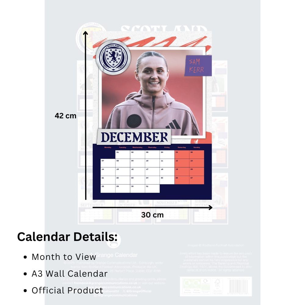 Scottish FA A3 Calendar 2026