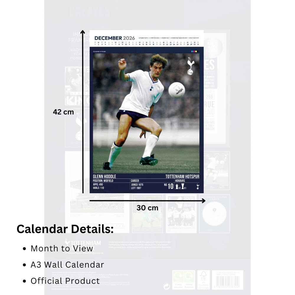 Tottenham Hotspur FC Deluxe Calendar 2026