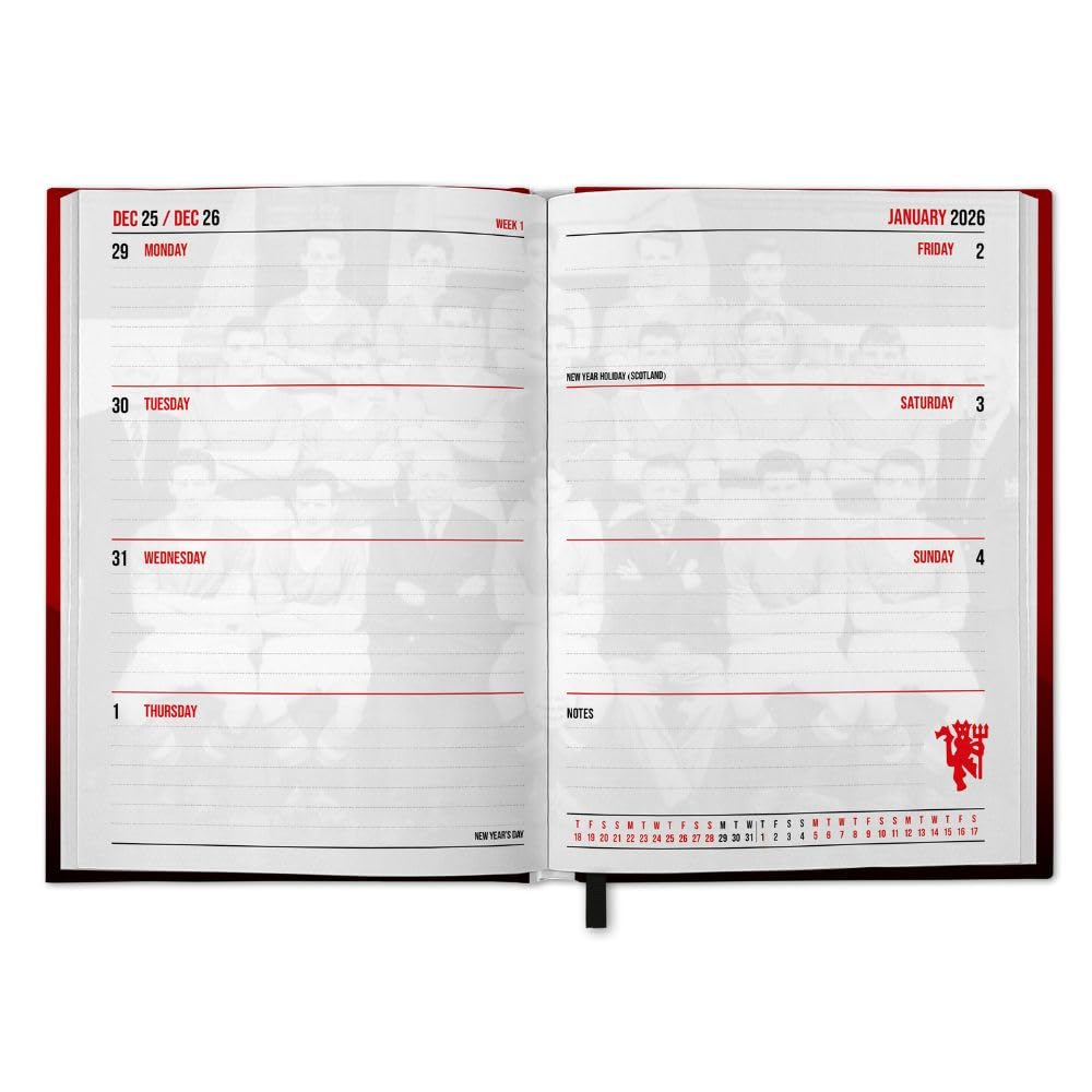 Manchester United FC Calendar & Diary Musical Gift Box 2026