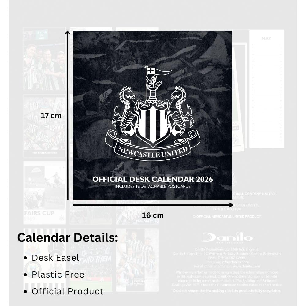 Newcastle United FC Desktop Calendar 2026