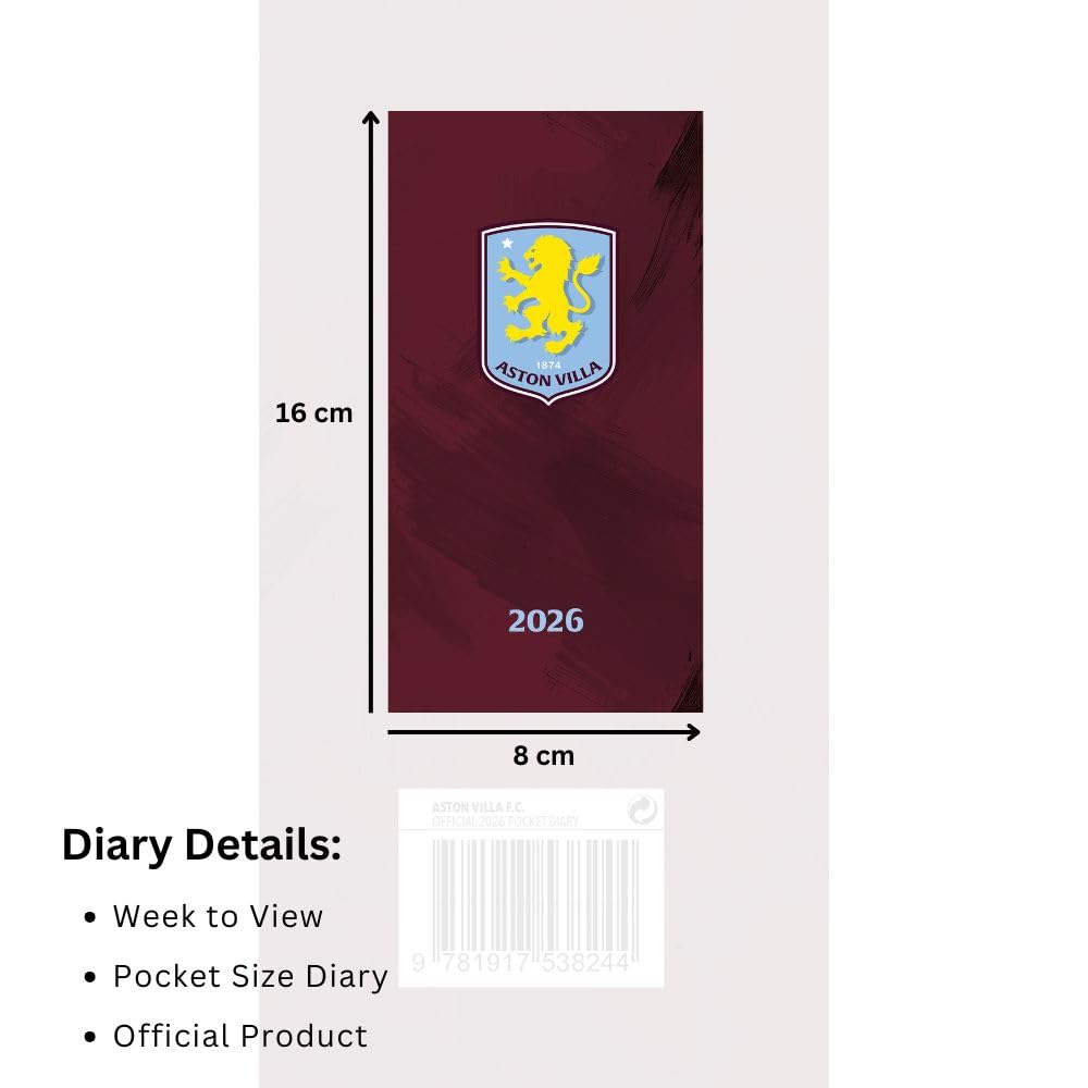 Aston Villa FC Slim Diary 2026
