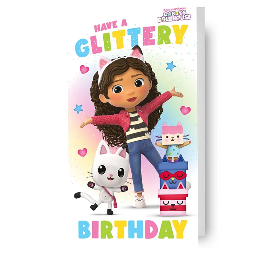 Gabby's Dollhouse Glittery Birthday Card