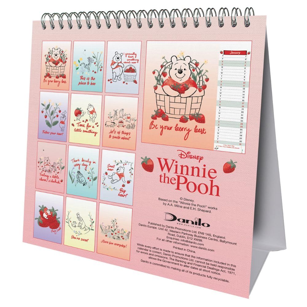 Winnie The Pooh Desktop Calendar 2026