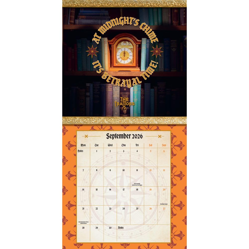 The Traitors Square Calendar 2026