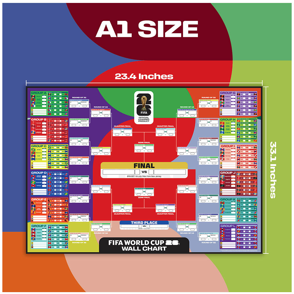 FIFA World Cup 2026 A1 Wall Chart