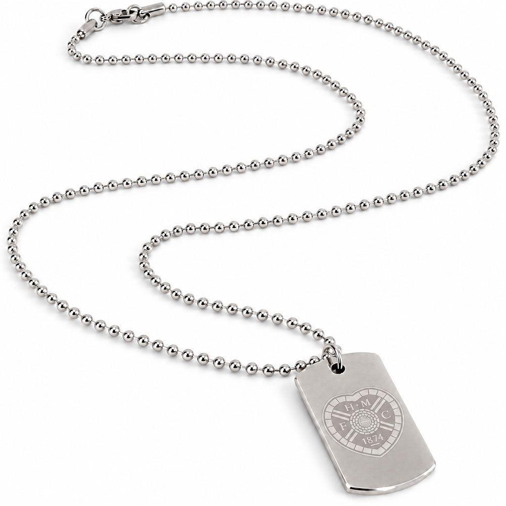 Hearts FC Engraved Dog Tag & Chain