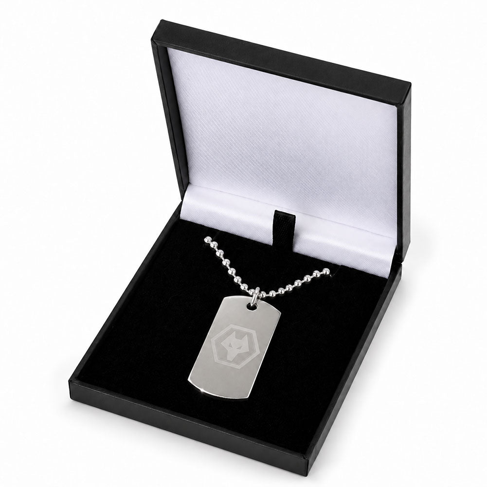 Wolverhampton Wanderers FC Engraved Dog Tag & Chain