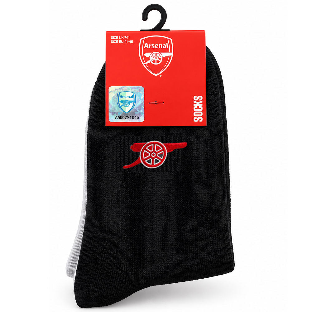 Arsenal FC 3pk Adults Ankle Socks 4-7