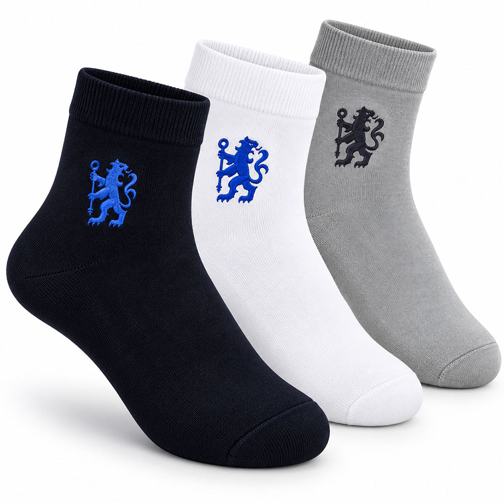 Chelsea FC 3pk Adults Ankle Socks 7-11