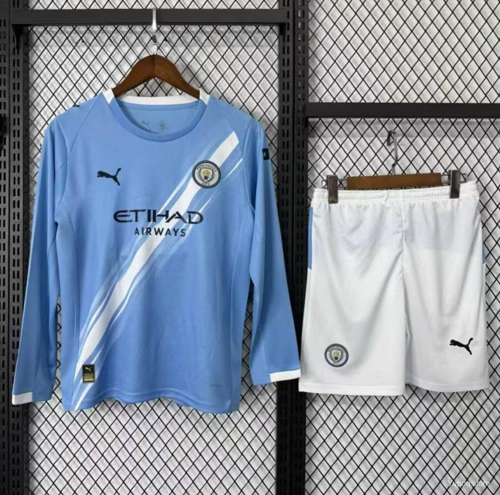 25/26 Kids Manchester City Home Long Sleeve Jersey22025-09-01